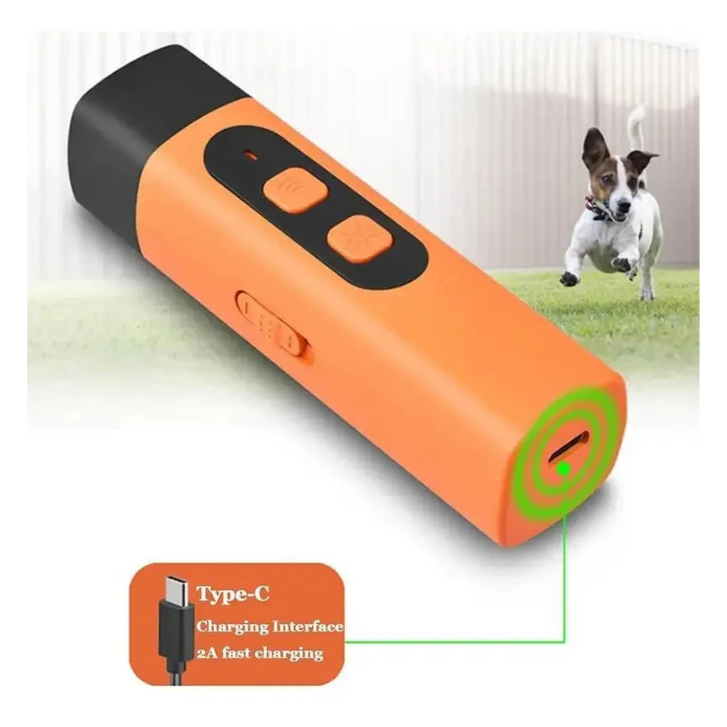 Rechargeable Ultrasonic Dog Barking Control Device | Anti-Barking Trainer with LED Flashlight